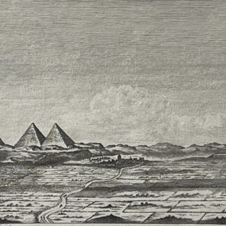 Memphis Egypt – Pyramids and Great Sphinx,Original 1817 Engraving