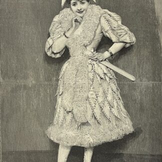 French Female Harlequin Engraving after Pierre Carrier-Belleuse 1895