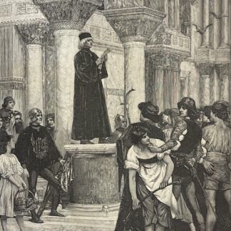 Venice Italy Renaissance Edict Scene 1891 Engraving after J Wagrez