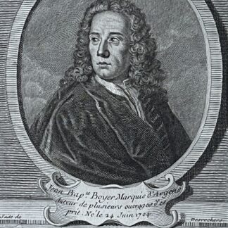 Marquis d'Argens Portrait Engraving French Philosopher of the Enlightenment