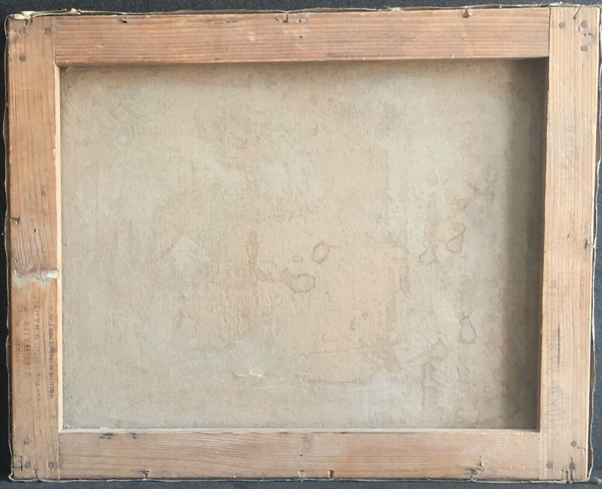 After Aime Perret – L'Aveu dans les Bles, Antique Oil on Canvas – Image 4