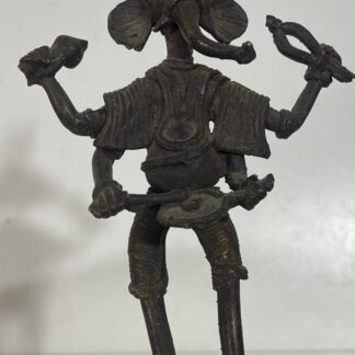 Ganesha Musician – Antique Bastar Dhokra Tribal Bronze, India, 19th Century