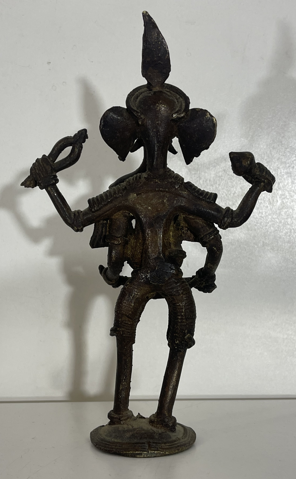 Ganesha Musician – Antique Bastar Dhokra Tribal Bronze, India, 19th Century – Image 4
