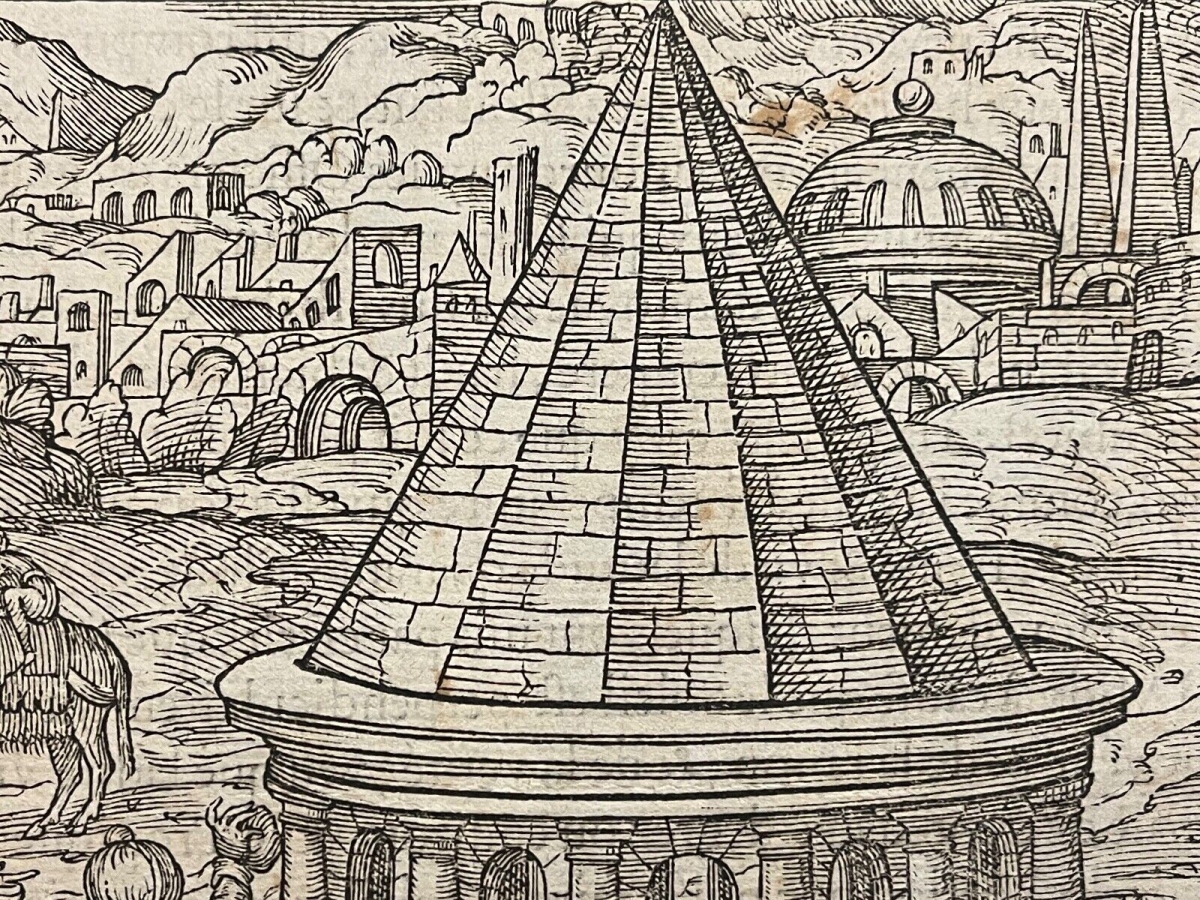Israel Jerusalem Woodcut 1575 – Absalom’s Tomb – André Thevet – Image 7