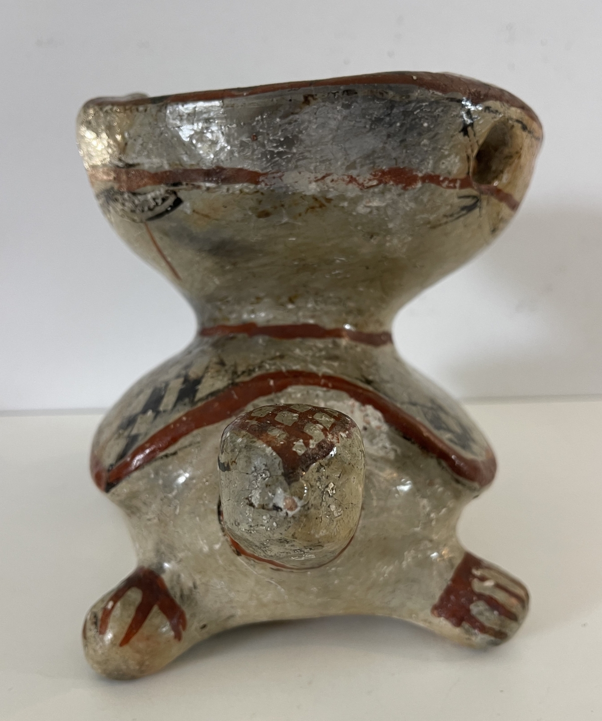 Tunisia Sejnane Berber Turtle Nafer Brazier Pottery 26cm 20th Century – Image 2