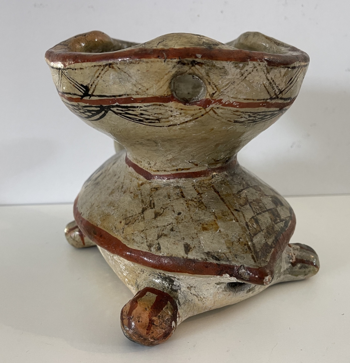 Tunisia Sejnane Berber Turtle Nafer Brazier Pottery 26cm 20th Century – Image 3