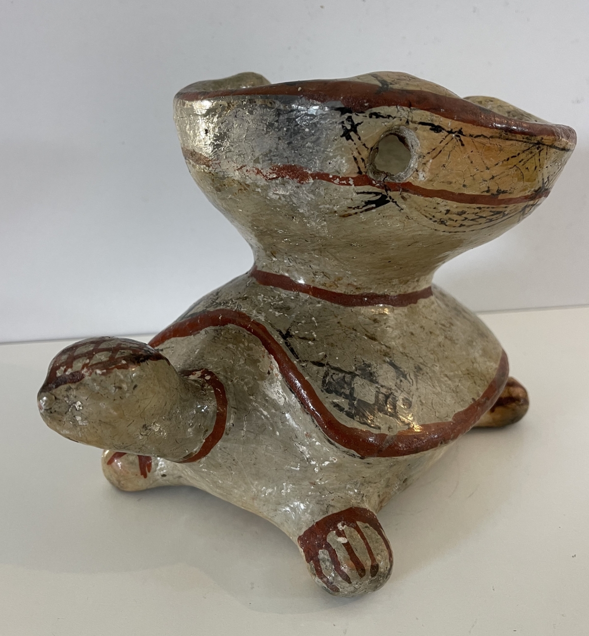 Tunisia Sejnane Berber Turtle Nafer Brazier Pottery 26cm 20th Century – Image 6