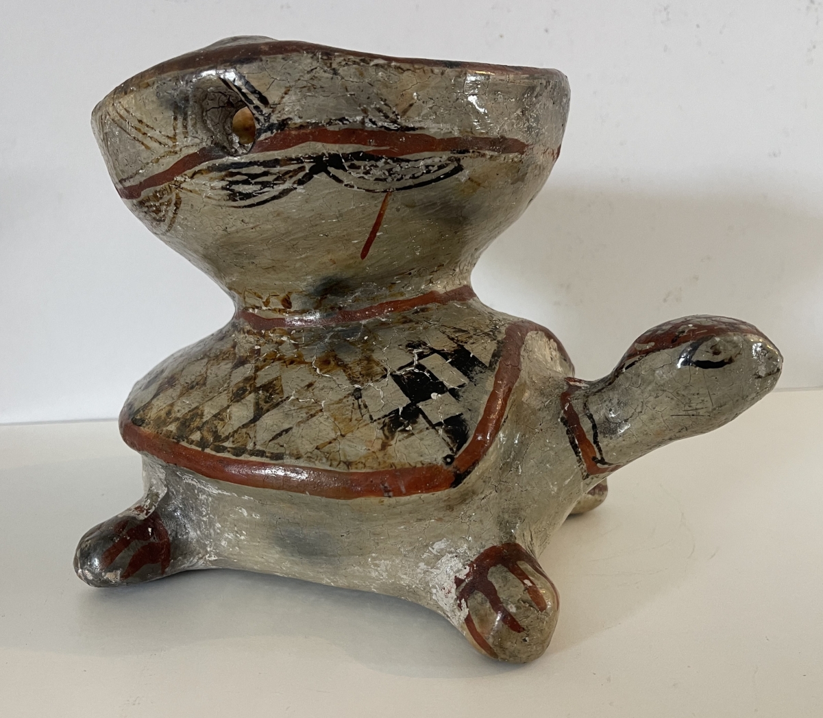 Tunisia Sejnane Berber Turtle Nafer Brazier Pottery 26cm 20th Century – Image 7