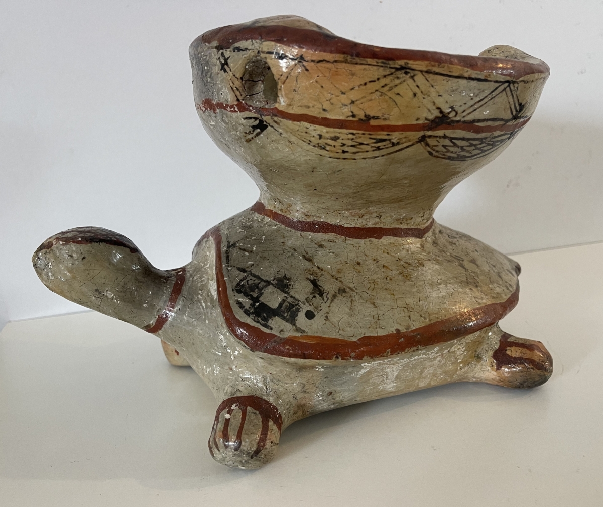 Tunisia Sejnane Berber Turtle Nafer Brazier Pottery 26cm 20th Century – Image 8