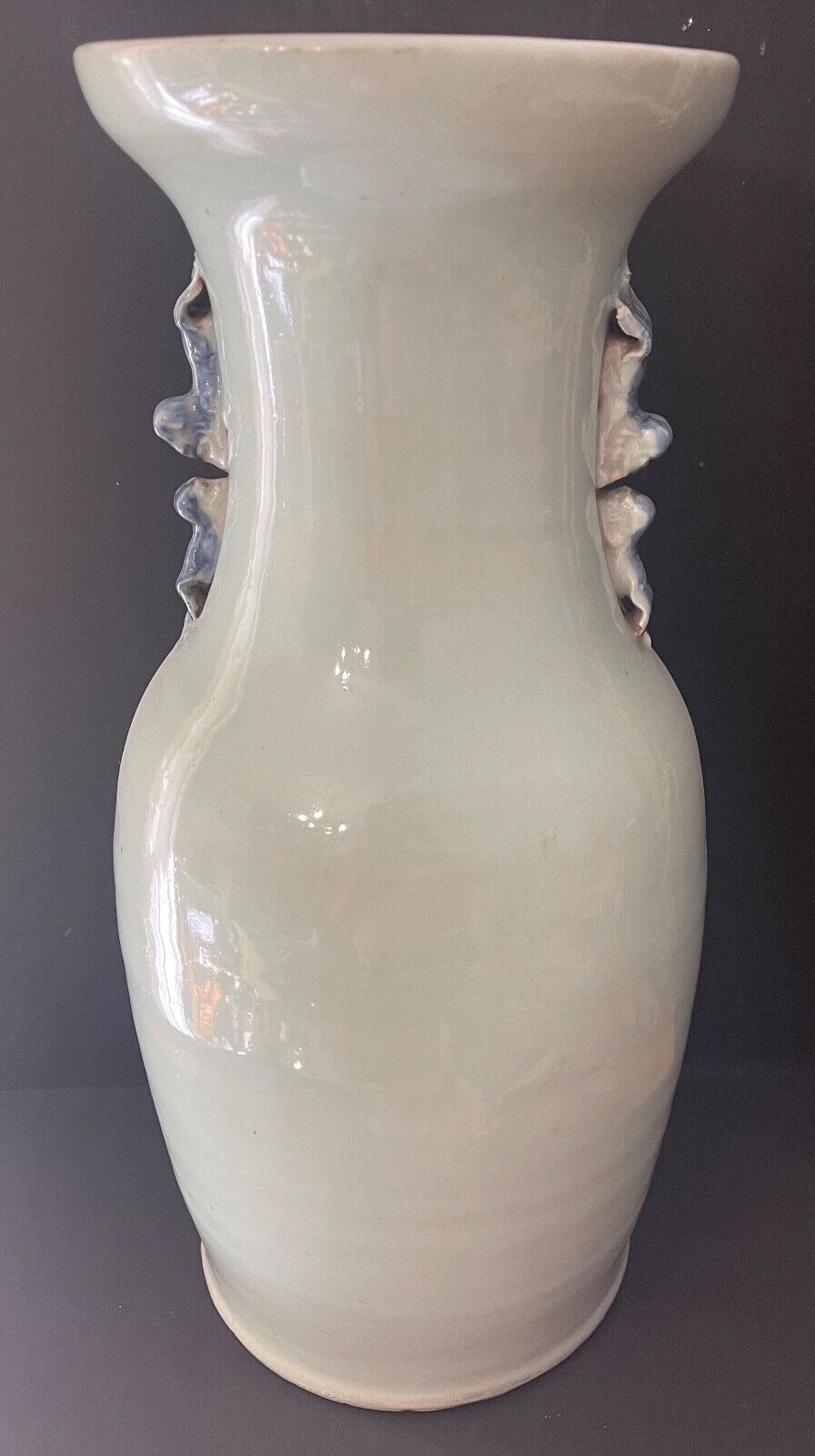 China Celadon Vase – Blue and White Scholar Objects, 19th Century – Image 7