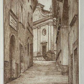 Buti Italy 1984 Via e Casa Francesco di Bartolo Drypoint Signed Viviani