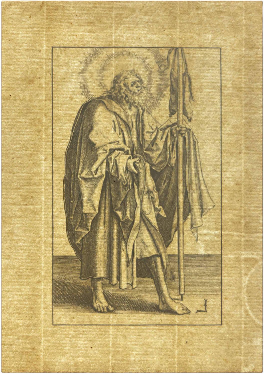 Lucas van Leyden Saint John Amand Durand 1880 Print on Watermarked Paper – Image 3