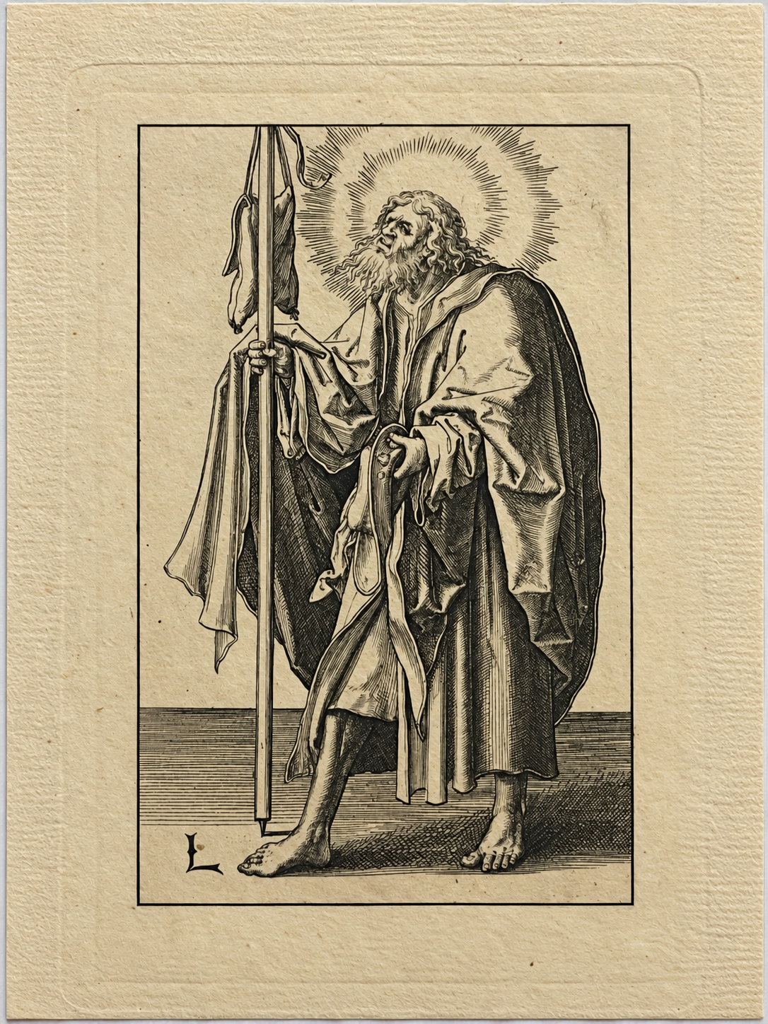 Lucas van Leyden Saint John Amand Durand 1880 Print on Watermarked Paper – Image 2