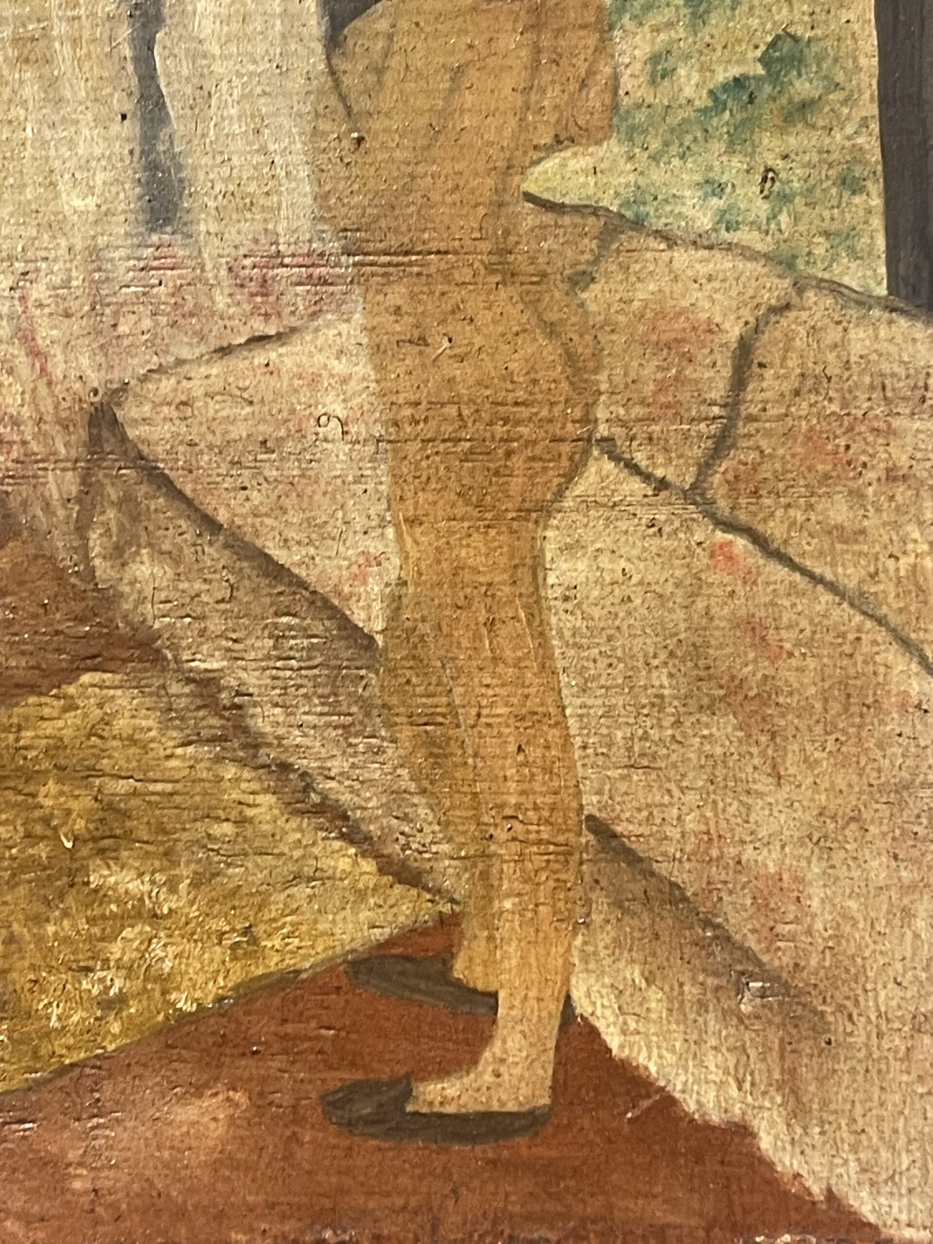 After Bonnard Oil Painting — Intimate Interior with Standing Nude on Wood – Image 7