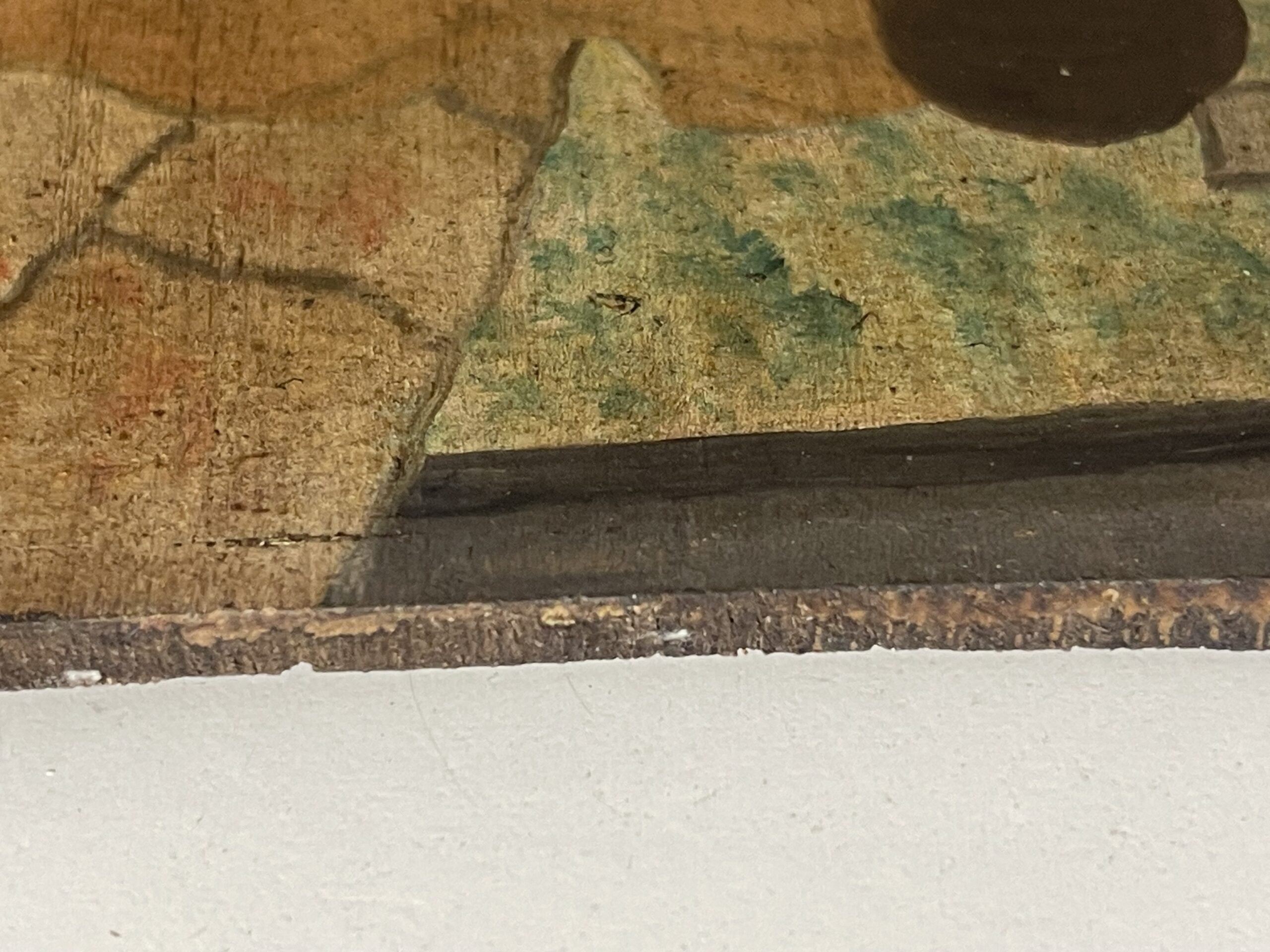 After Bonnard Oil Painting — Intimate Interior with Standing Nude on Wood – Image 3