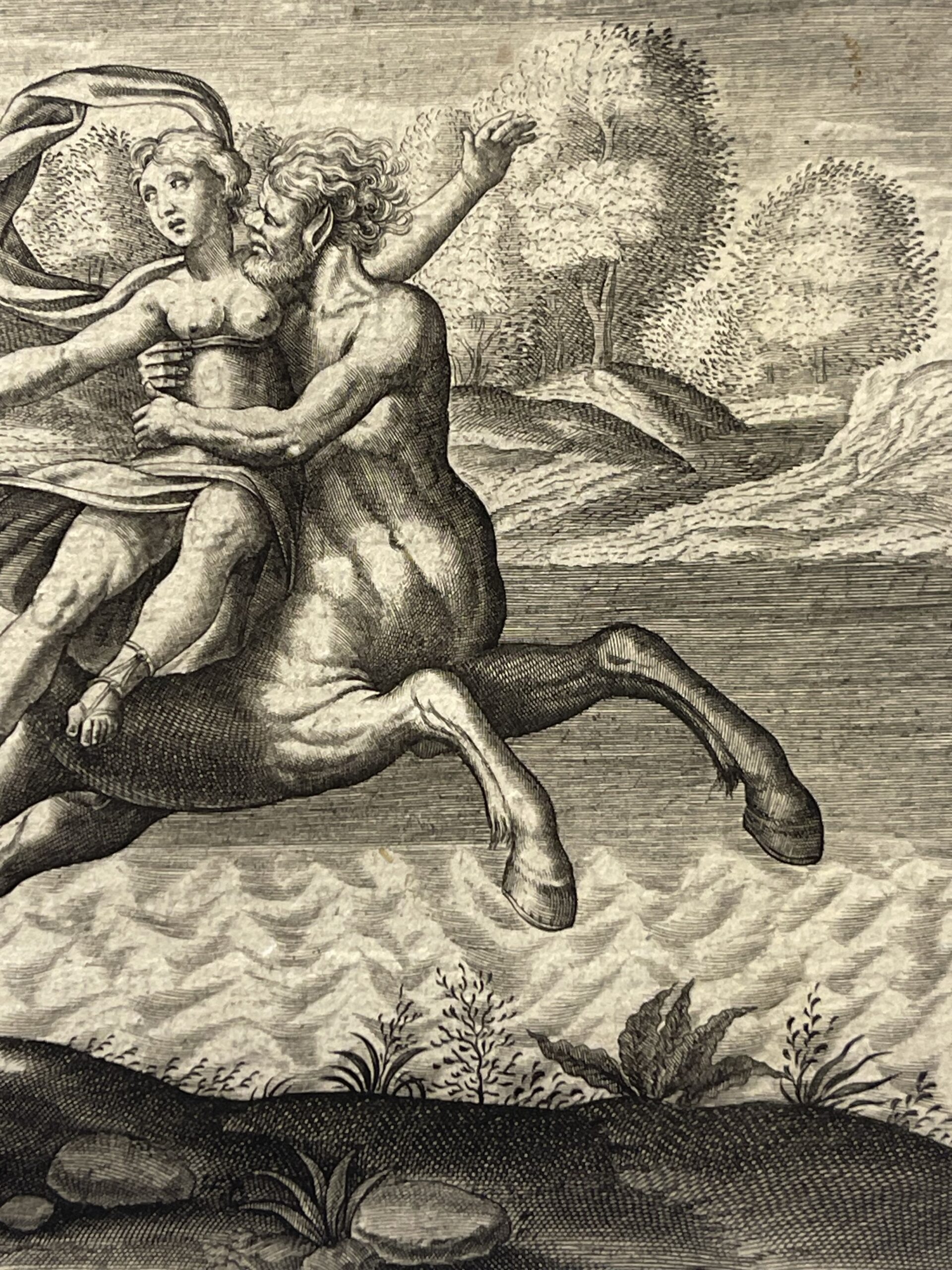 Hercules Nessus and Deianira 1622 Mythological Print after Antonio Tempesta – Image 5