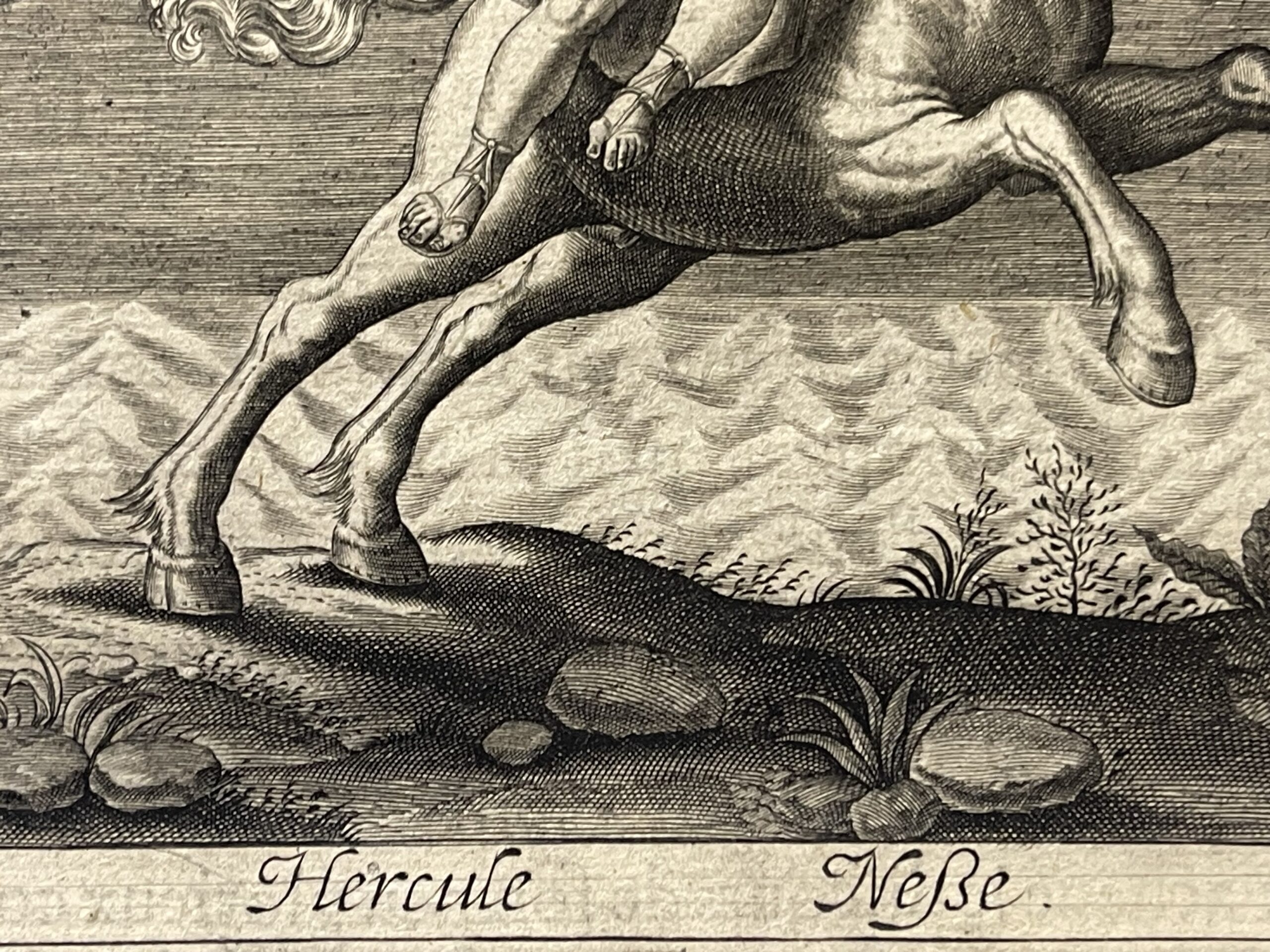 Hercules Nessus and Deianira 1622 Mythological Print after Antonio Tempesta – Image 4