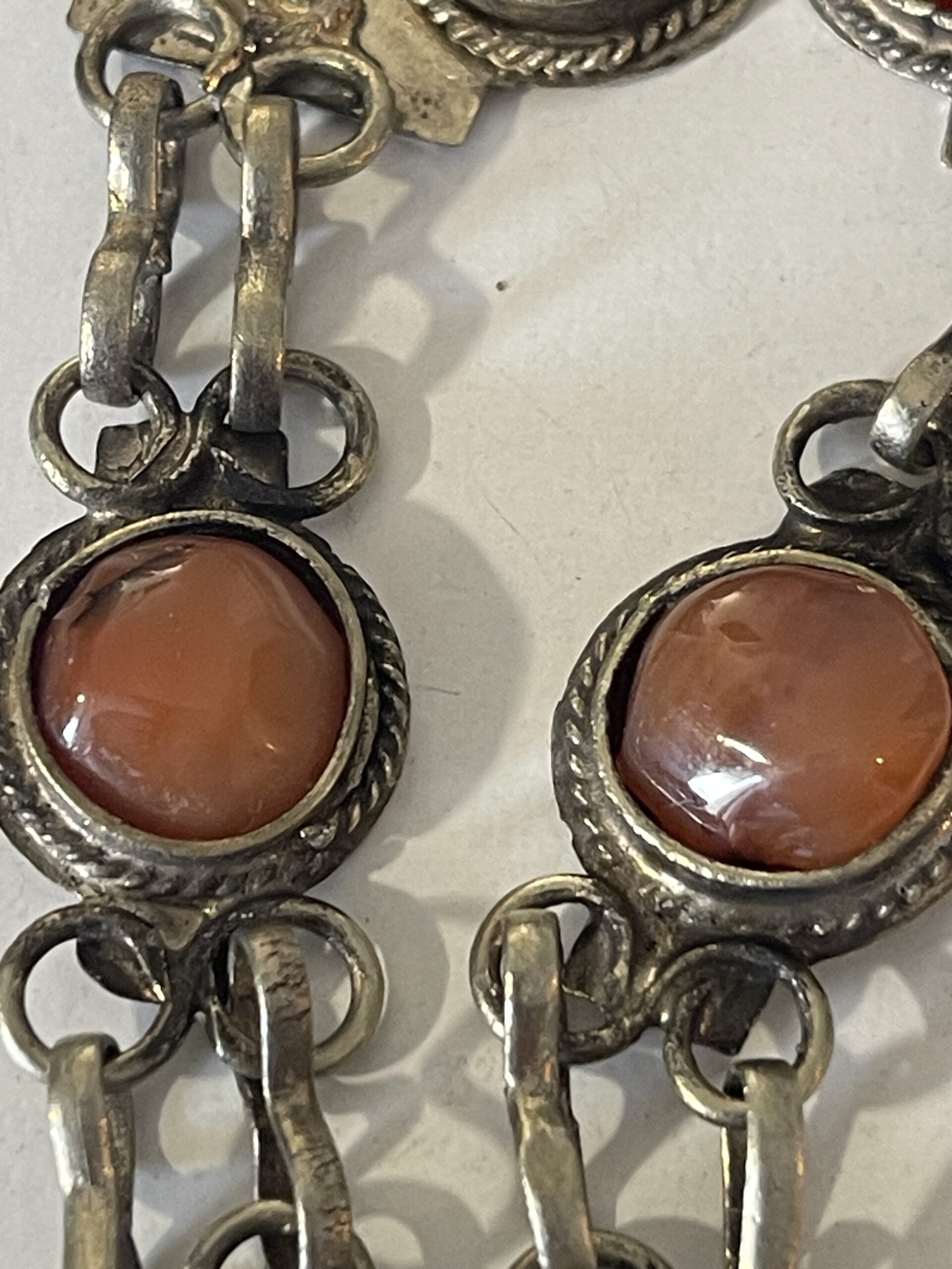 Articulated Amazigh Pectoral Necklace c.1970 with Carnelian and Amber Agate – Image 8