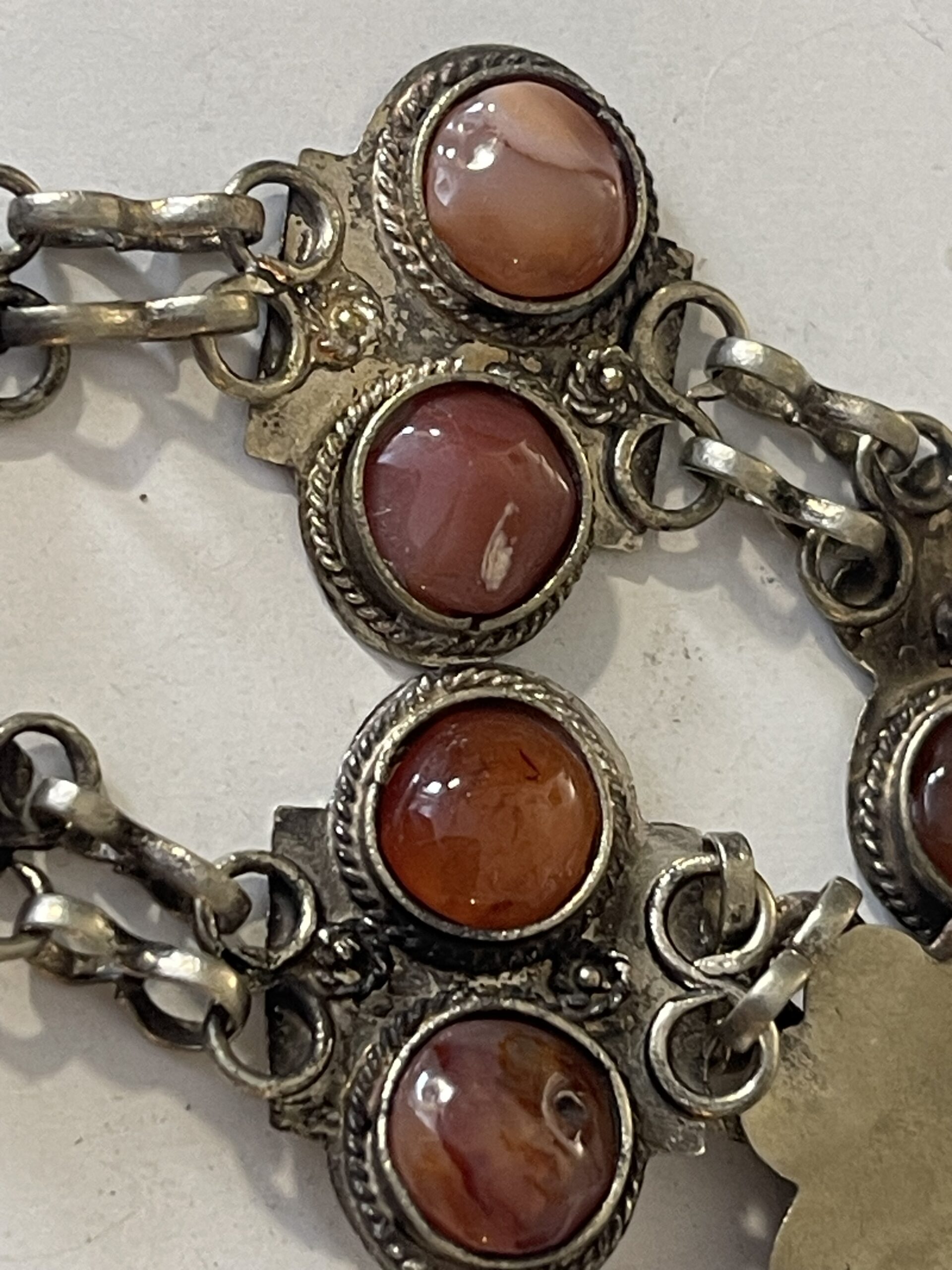 Articulated Amazigh Pectoral Necklace c.1970 with Carnelian and Amber Agate – Image 9