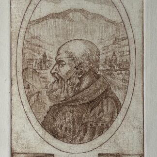 Buti Italy 1984 Francesco da Buti Portrait Drypoint by Viviano Viviani