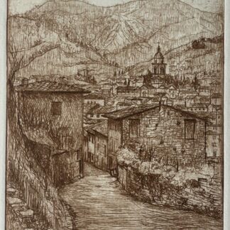Buti Italy 1984 Castel di Nocco Via San Francesco Drypoint Viviano Viviani