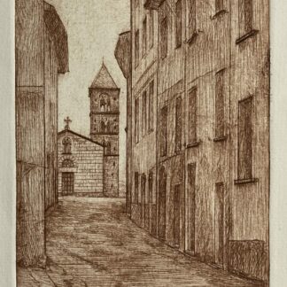 Buti Italy San Francesco Church 1984 Signed Viviano Viviani Drypoint