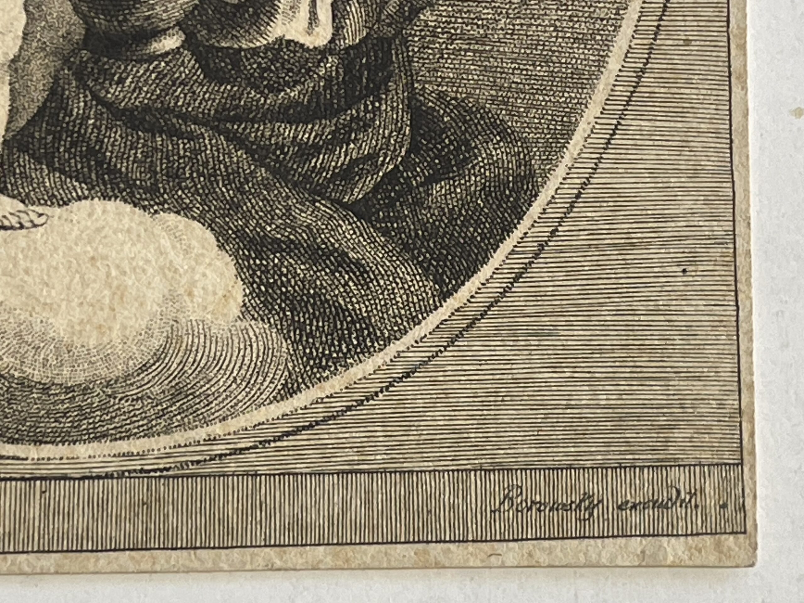 Joachim von Sandrart Cupid and Elderly Figure Antique Print After the 1640 Design – Image 2