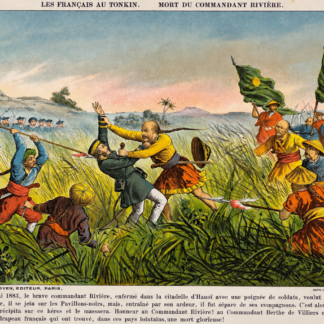 Vietnam 1883 Tonkin War Print Death of Henri Riviere at Cau Giay