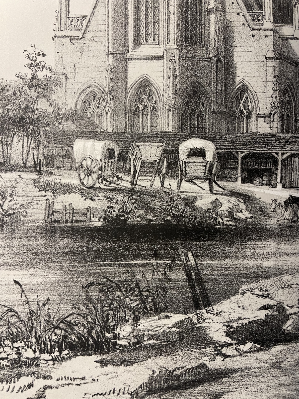 Pont-l'Eveque 1852 Church Lithograph Normandy France by A Mathieu – Image 5
