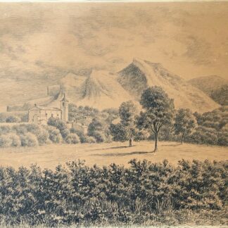 Saint-Antonin-sur-Bayon France Sainte-Victoire Ink Drawing 19th Century