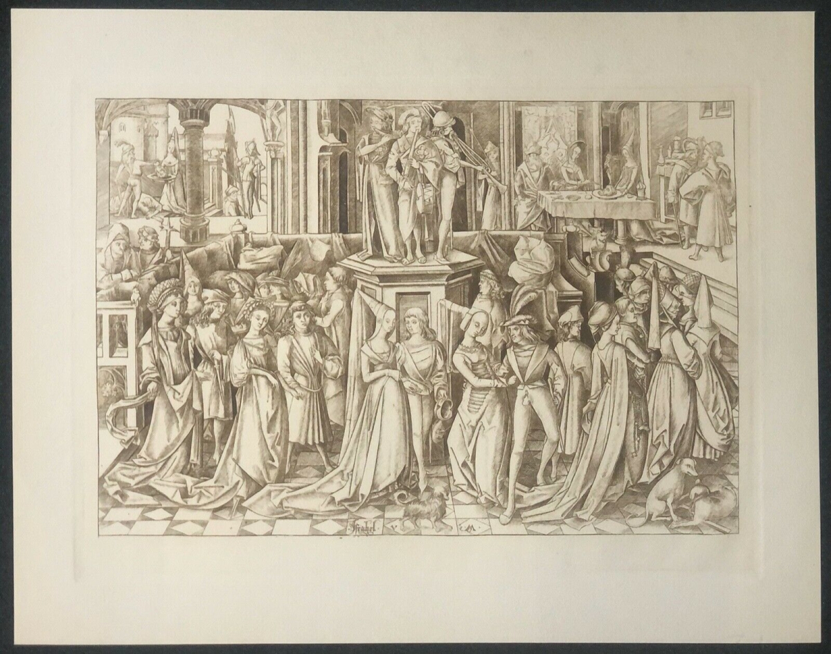 Israhel van Meckenem Herod Court Dance Amand Durand Print c1880 – Image 2
